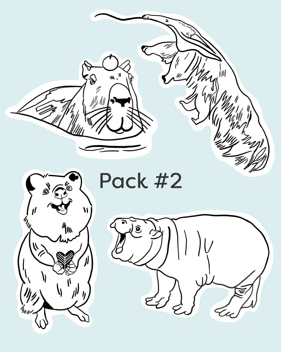 Wild Animal Stick-and-Stitch Pattern Pack #3
