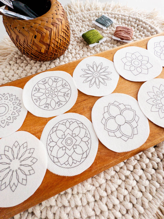 Mandala Stick and Stitch Embroidery Pattern