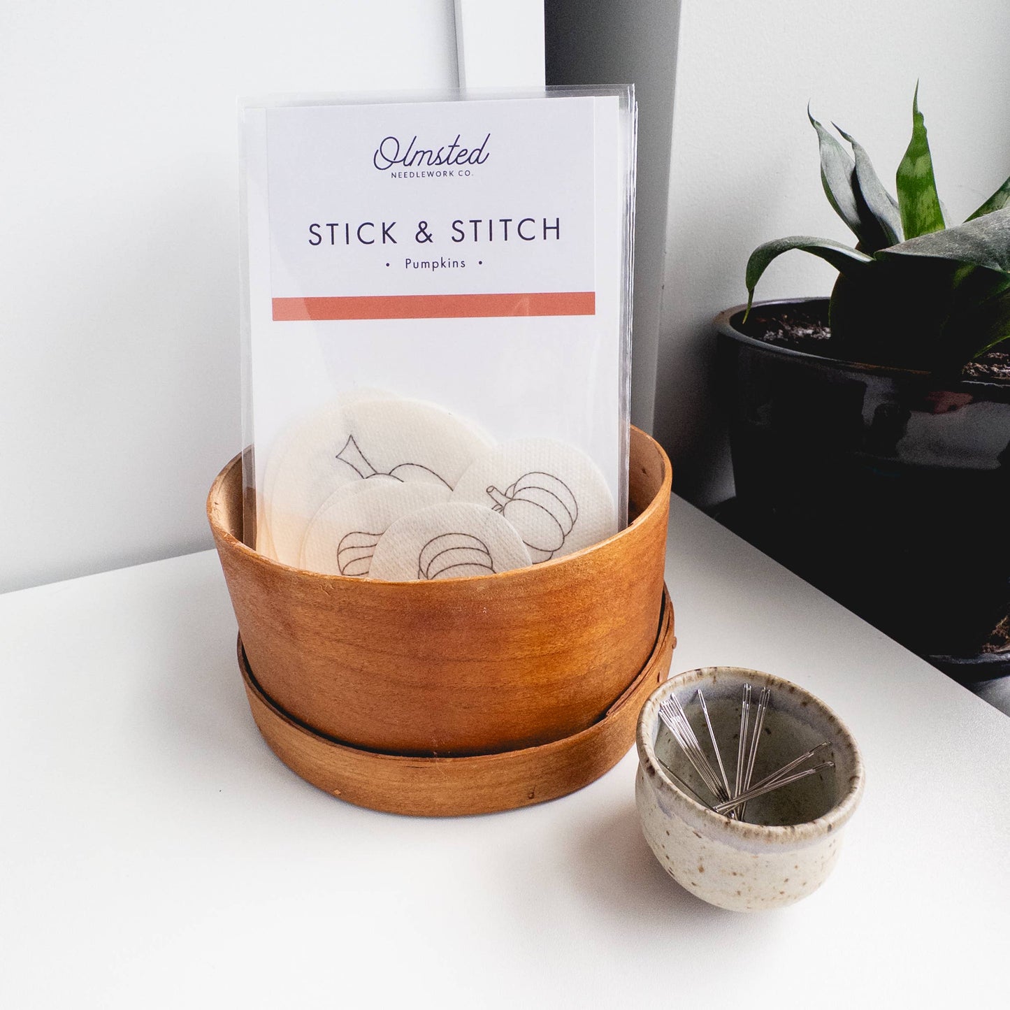 Stick and Stitch Pumpkin Embroidery Pattern