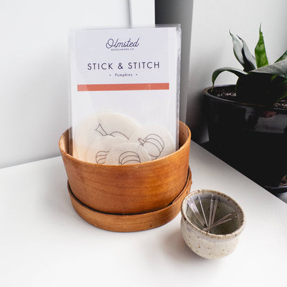 Stick and Stitch Pumpkin Embroidery Pattern