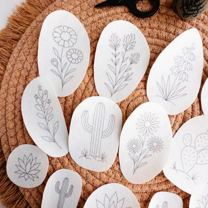 Desert Botanicals Embroidery Stick and Stitch Pattern