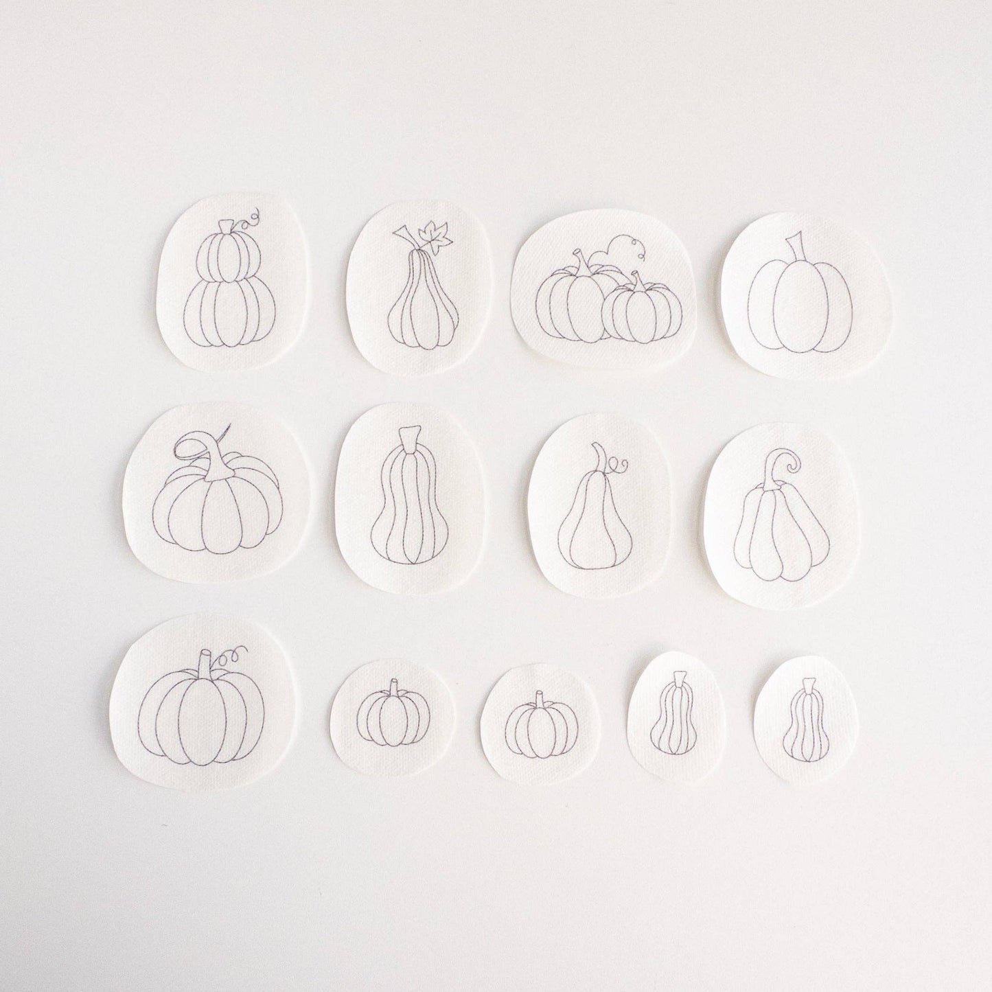 Stick and Stitch Pumpkin Embroidery Pattern