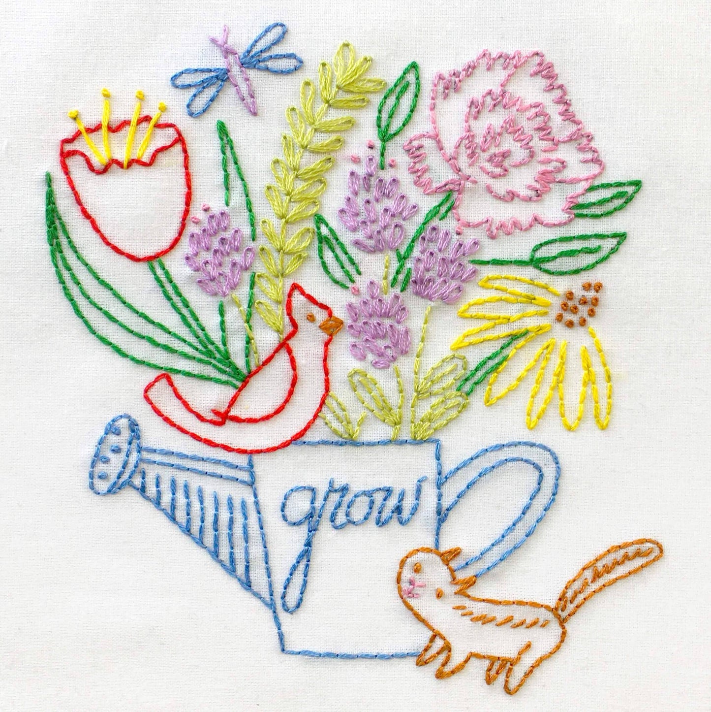 Flower Garden Embroidery Kit