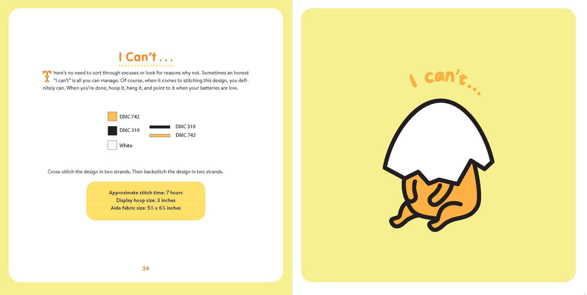 Gudetama Cross Stitch Book