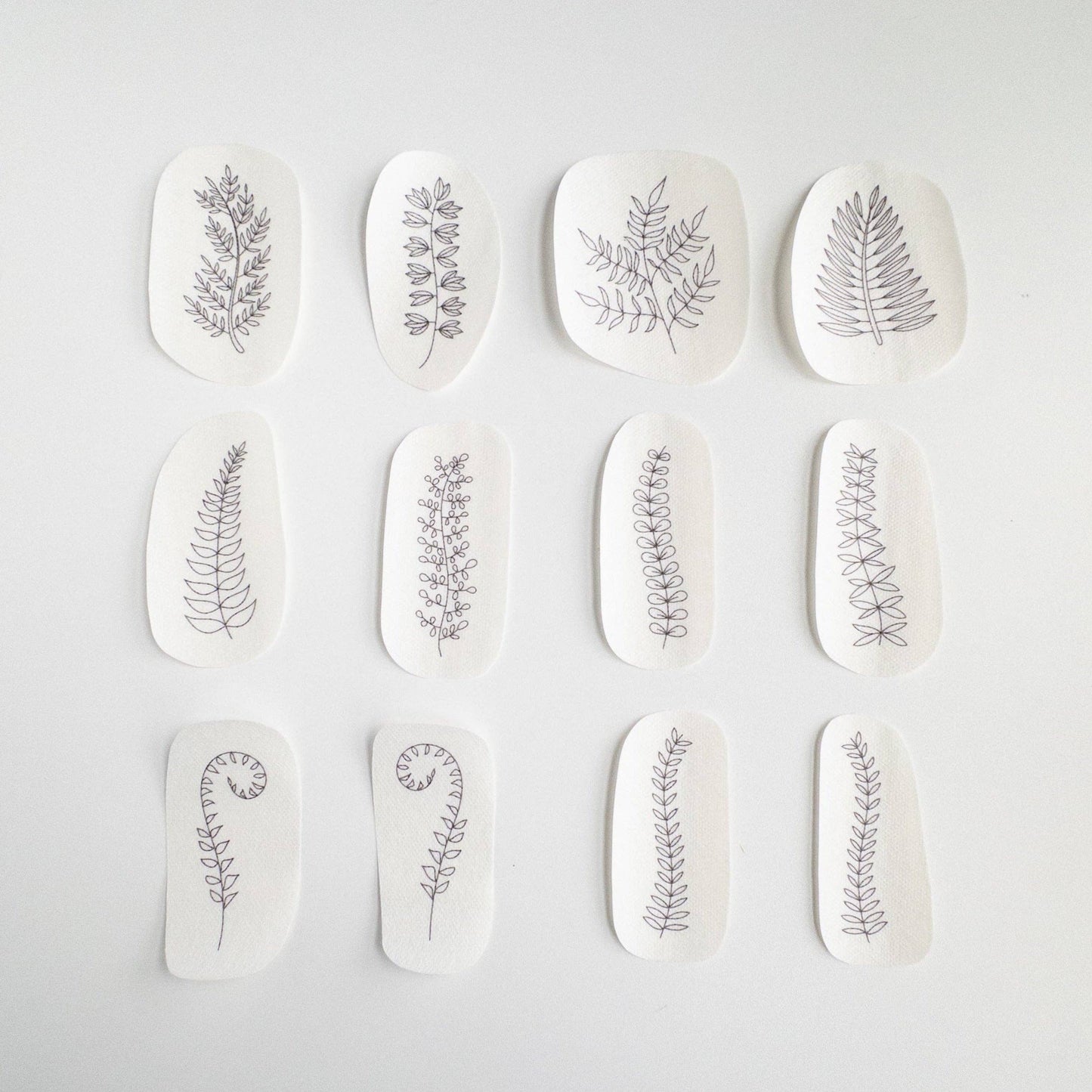 Fern Stick and Stitch Embroidery Pattern