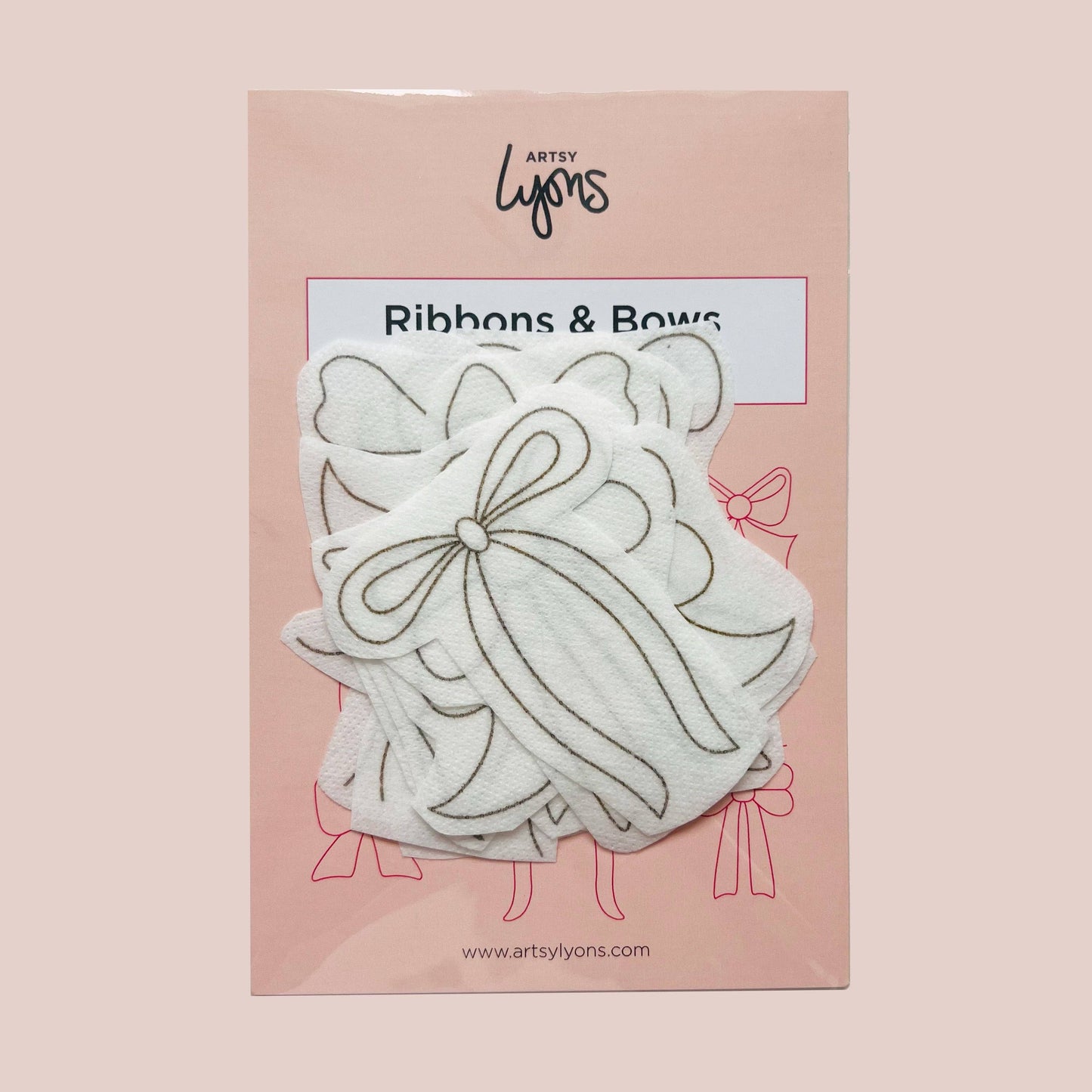Ribbons & Bows Stick & Stitch Embroidery Pack