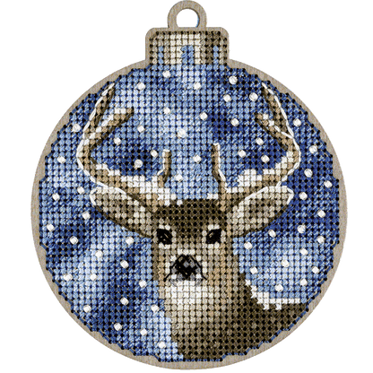 Wood Cross Stitch Kit Deer
