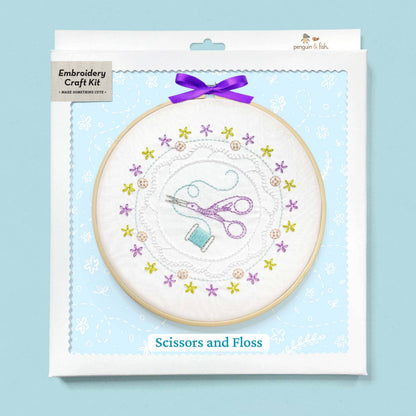 Scissors and Floss Embroidery Kit
