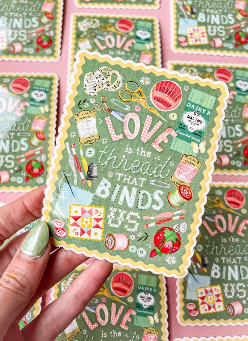 Love is The Thread Sticker