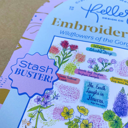 Stash Buster Wildflowers Embroidery Kit