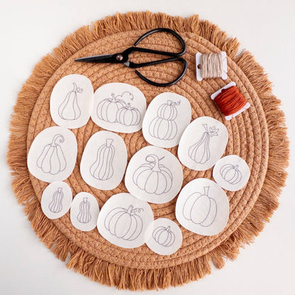 Stick and Stitch Pumpkin Embroidery Pattern
