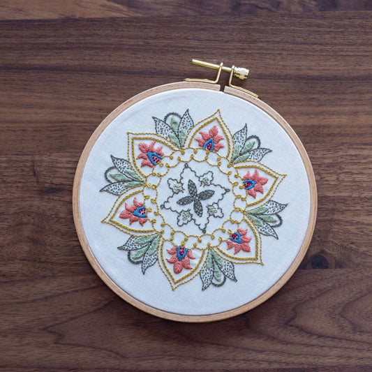 Thessaly Floral Stick and Stitch Embroidery