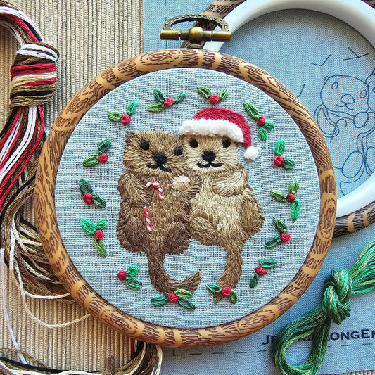 Otterly Adorable Ornament Embroidery Kit