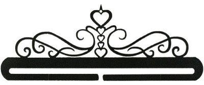 5 Heart Scroll Bell Pull Craft Holder