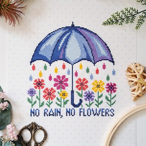 No Rain No Flowers Pattern