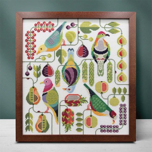 Fruit Dove Frenzy Pattern