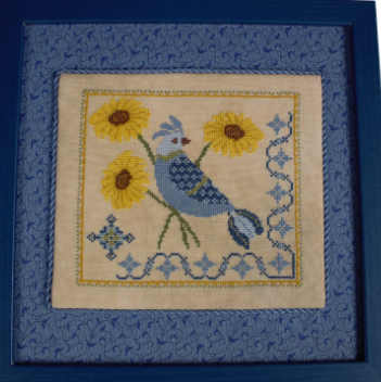 A Bluebird's Sunflower Serenade Pattern