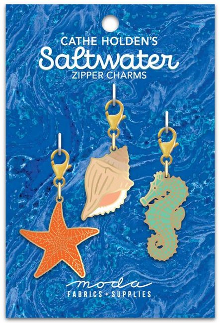 Saltwater Ocean Zip Charm (Set of 3)