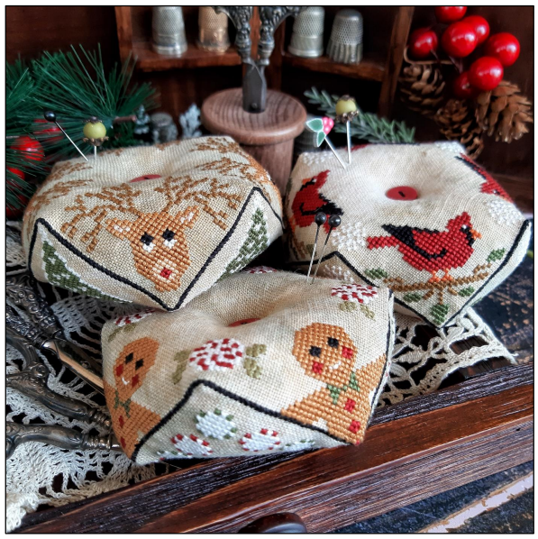 Christmas Biscornu Trio 2024 Pattern