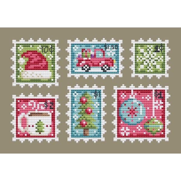 Christmas Stamp Collection Pattern