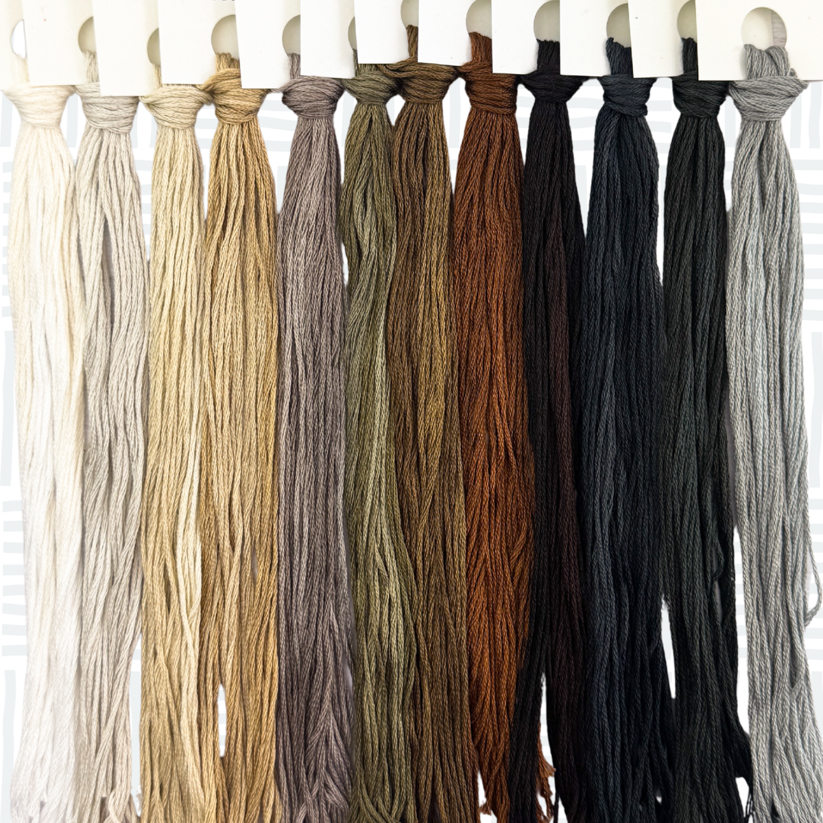 Essential Neutrals Hand Dyed Thread Bundle - 12 Skeins