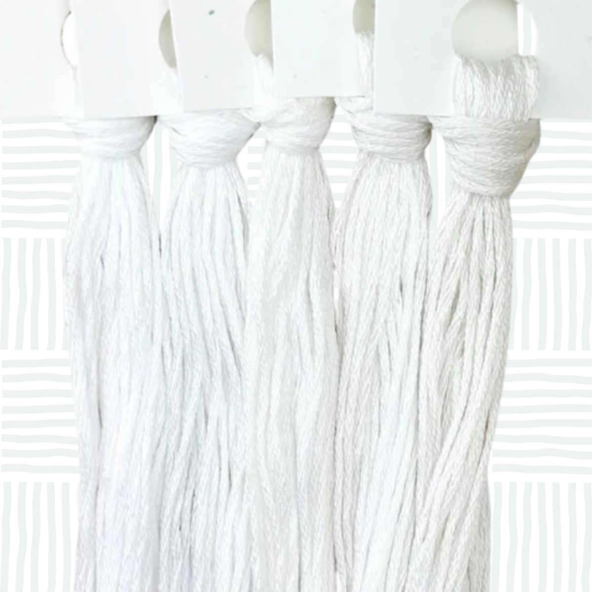 Favorite Whites Hand Dyed Thread Bundle – 5 Skeins