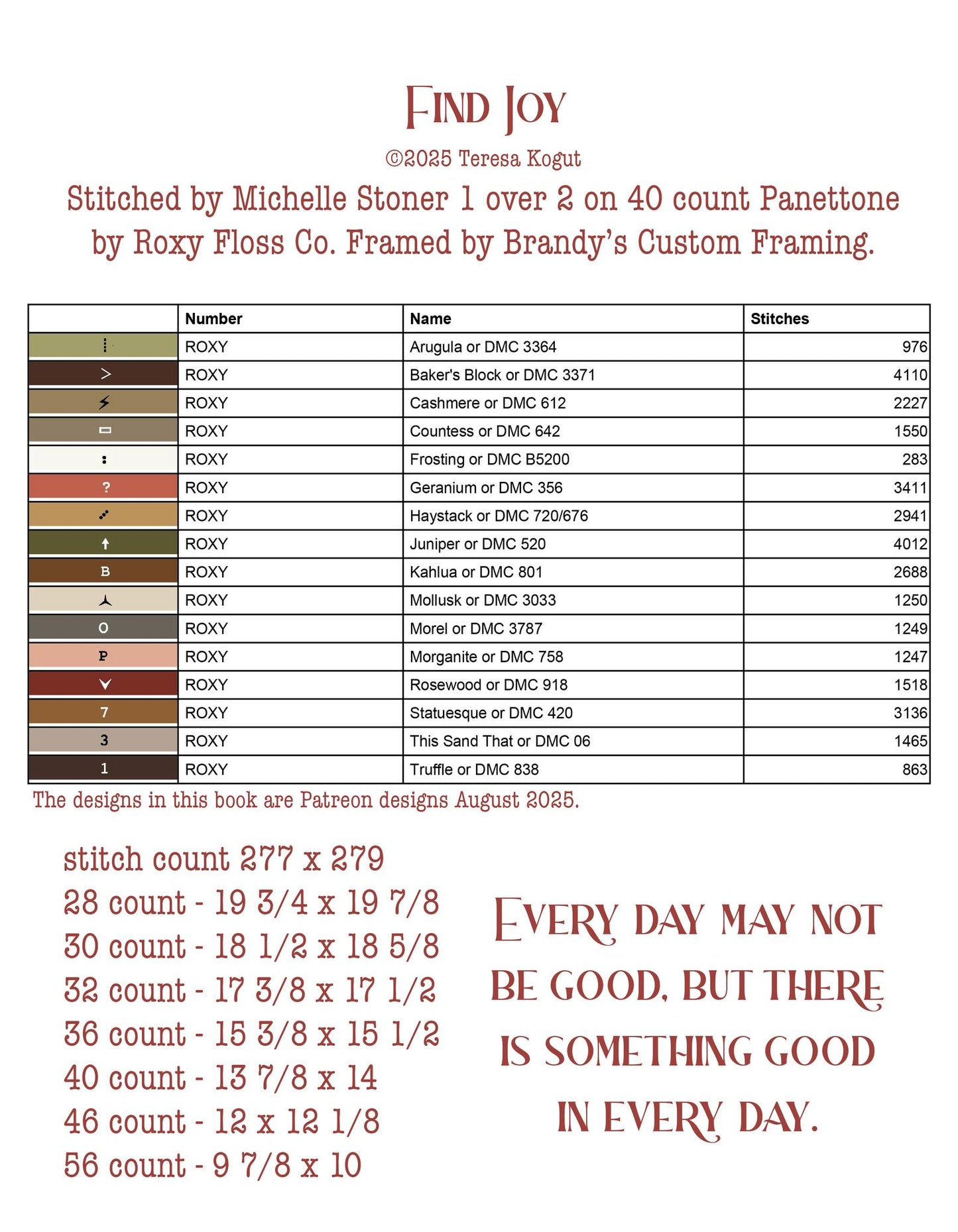Find Joy Booklet Pattern