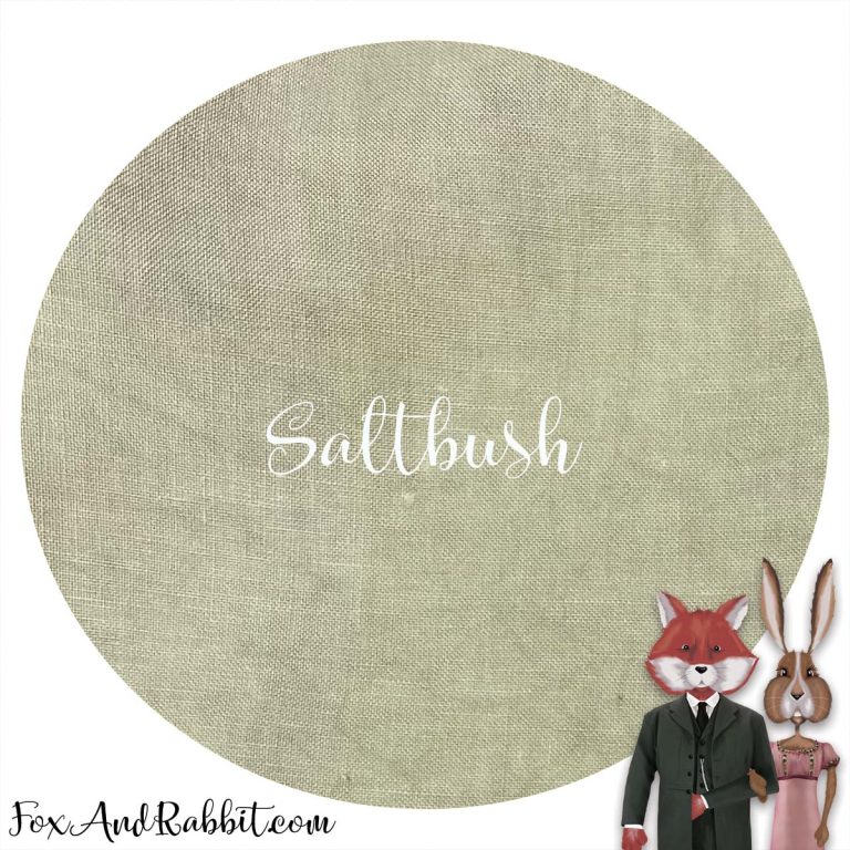 Fox and Rabbit Hand Dyed Fabric Saltbush