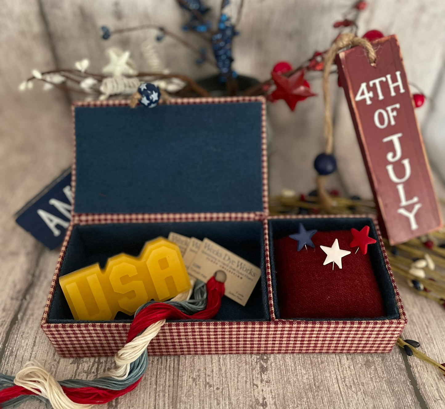 God Bless America Sewing Box Pattern