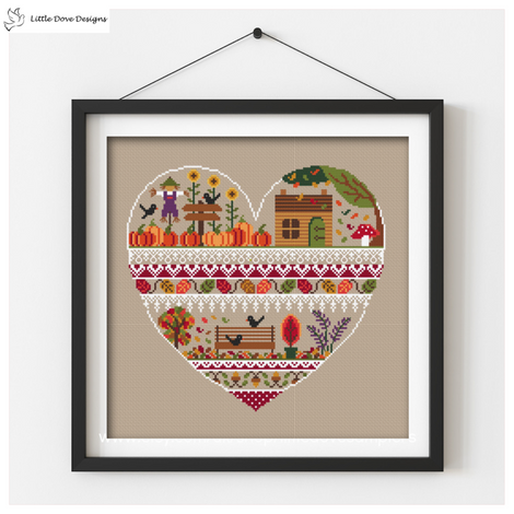 Autumn Heart Pattern
