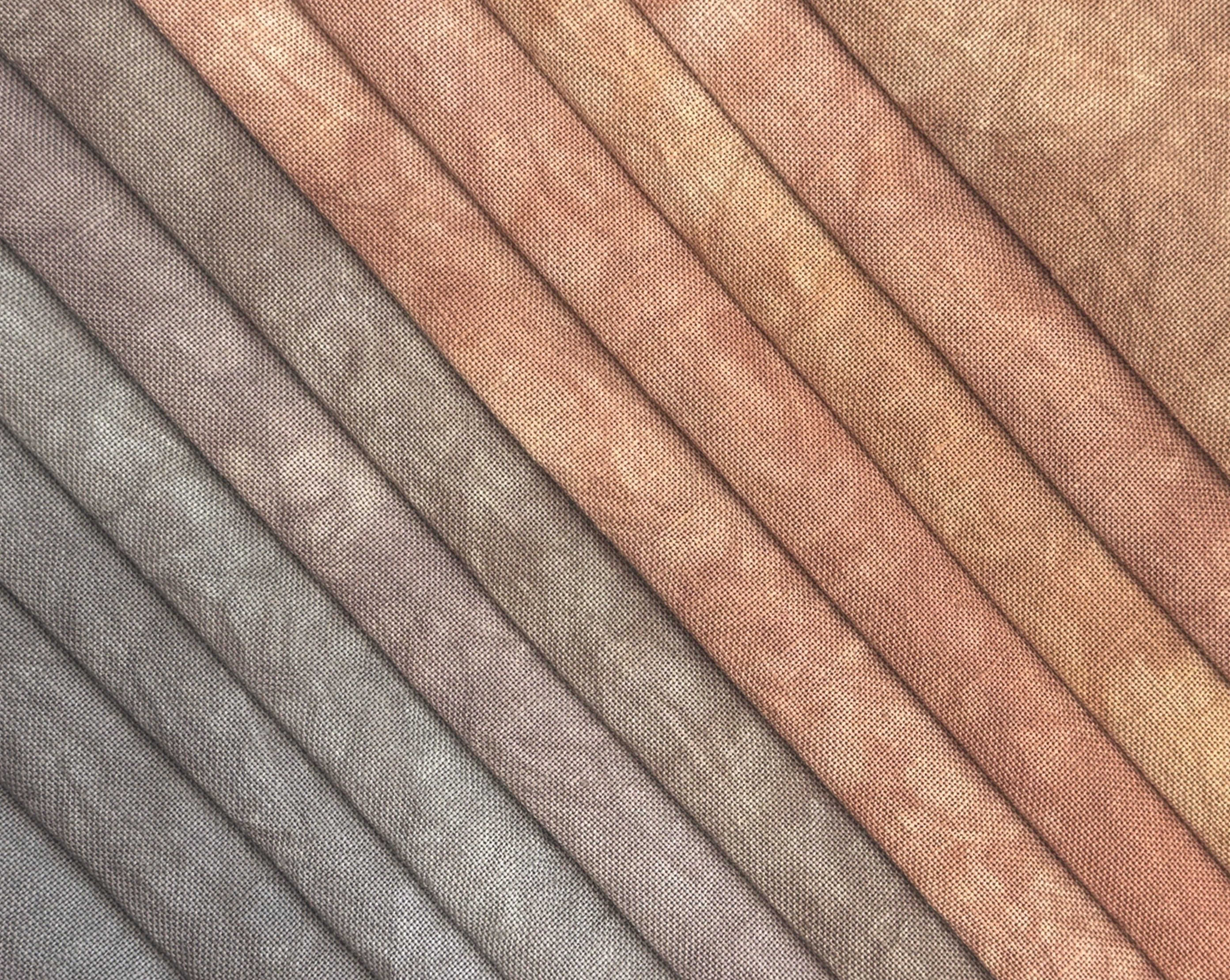 hand dyed neutral cross stitch fabrics by colour and cotton
