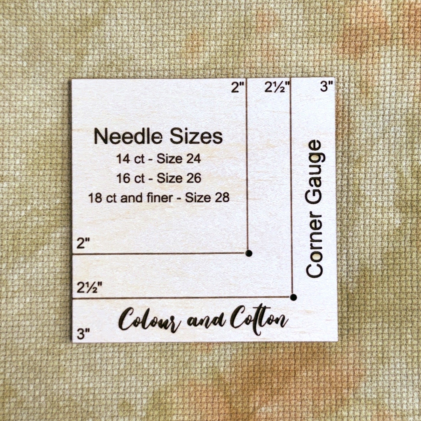Colour and Cotton Wooden Corner Gauge