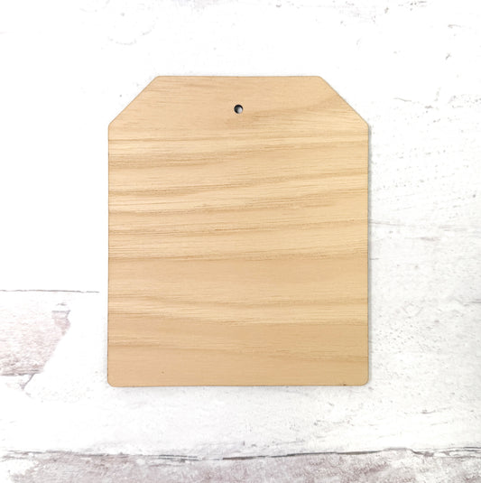 Wood Finishing Board Gift Tag Square