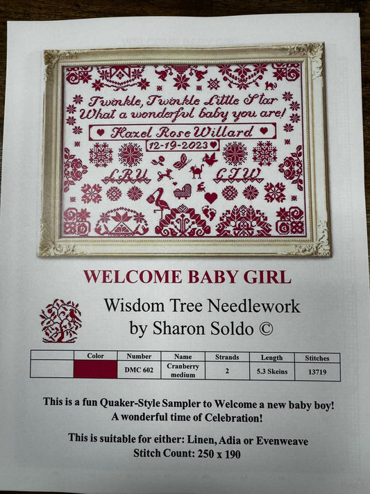 Welcome Baby Girl Pattern