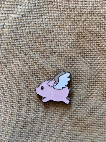 Sparkly Flying Pig Needle Minder