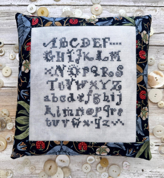 Blue Alphabet Pattern