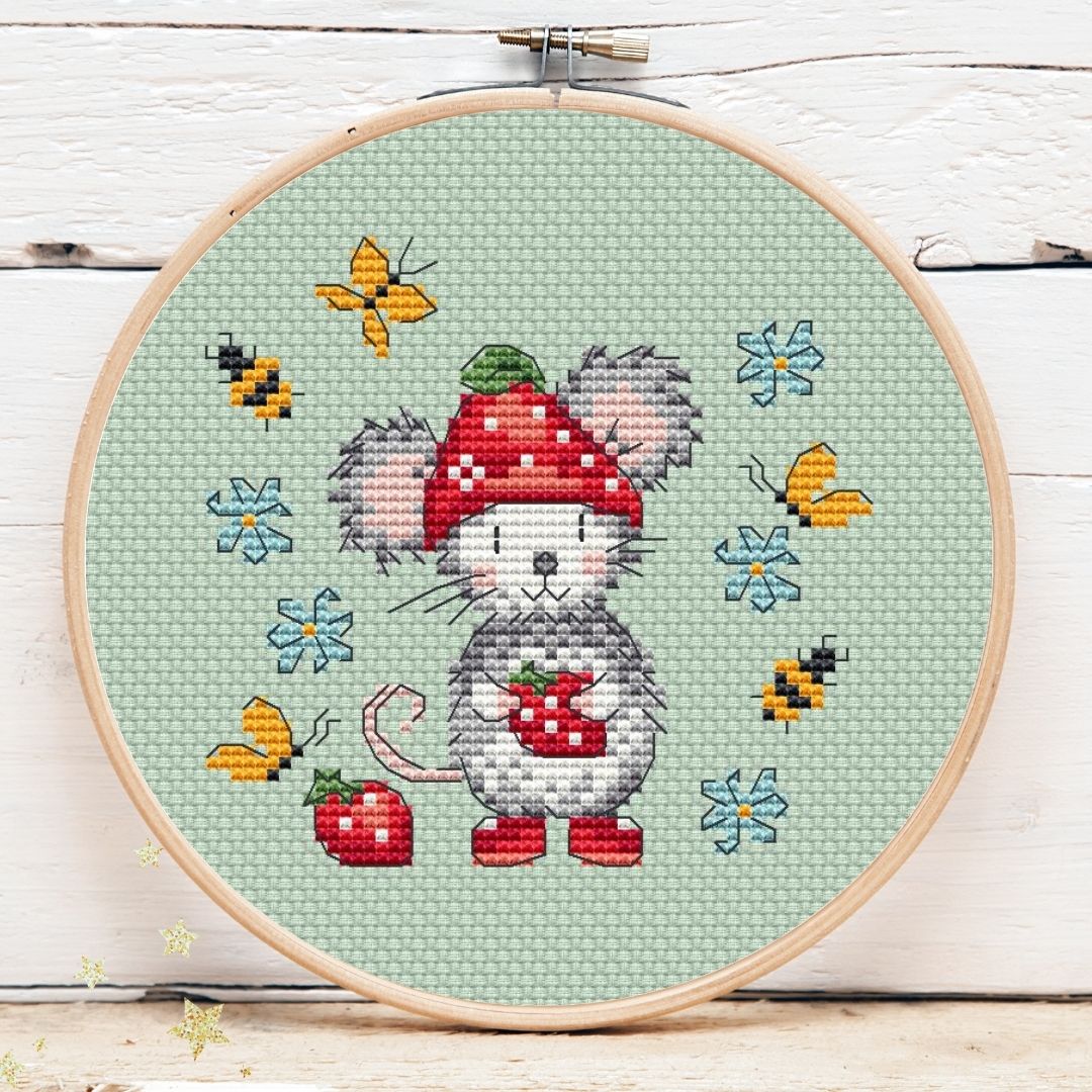 Strawberry Mouse Mini 3 Pattern
