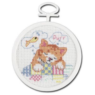 Dreaming Kitty Mini Cross Stitch Kit
