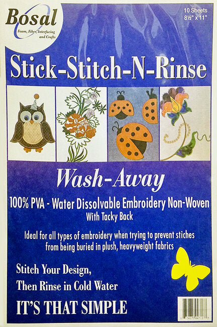 Stick-Stitch-N-Rinse