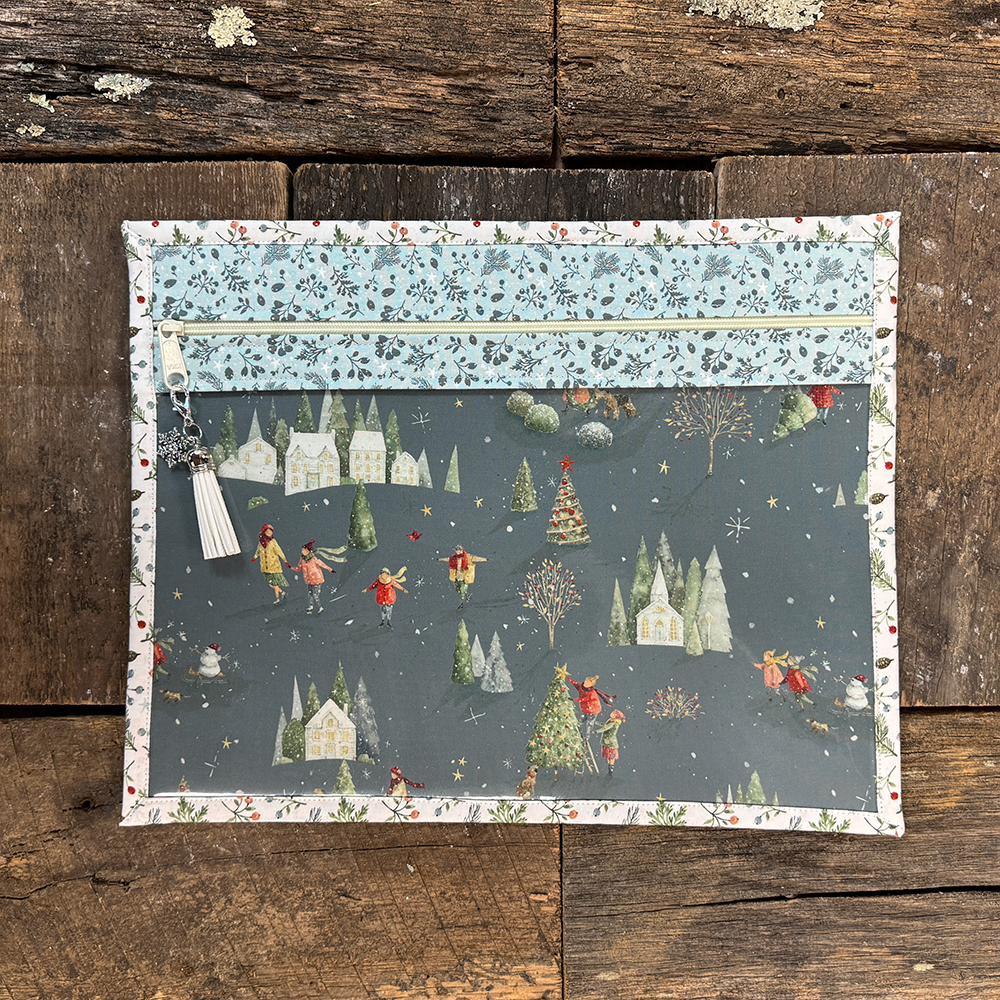 Project Bag Charcoal with Vinyl Front 11 x 14 Inches {The Magic of Winter}