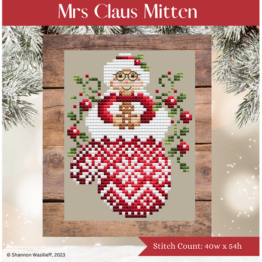 Mrs. Claus Mitten Pattern