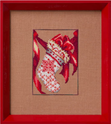 Red Ribbon Stocking Pattern