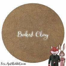 Fox and Rabbit Hand Dyed Fabric Baked Clay