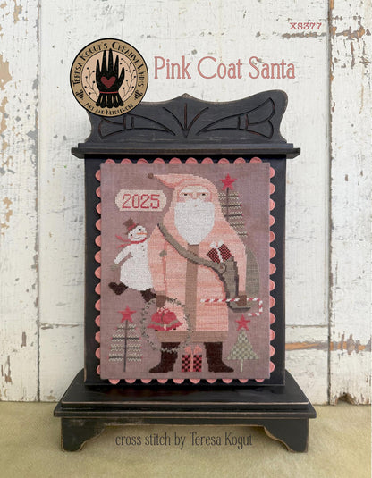 PRE-ORDER Pink Coat Santa Pattern