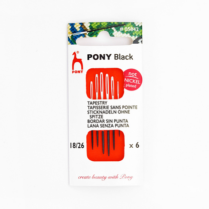Pony White Eye Hypoallergenic Tapestry Needles Size 22