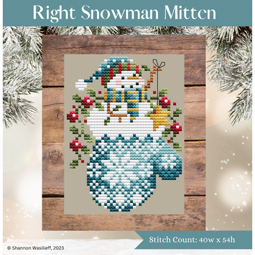 Right Snowman Mitten Pattern