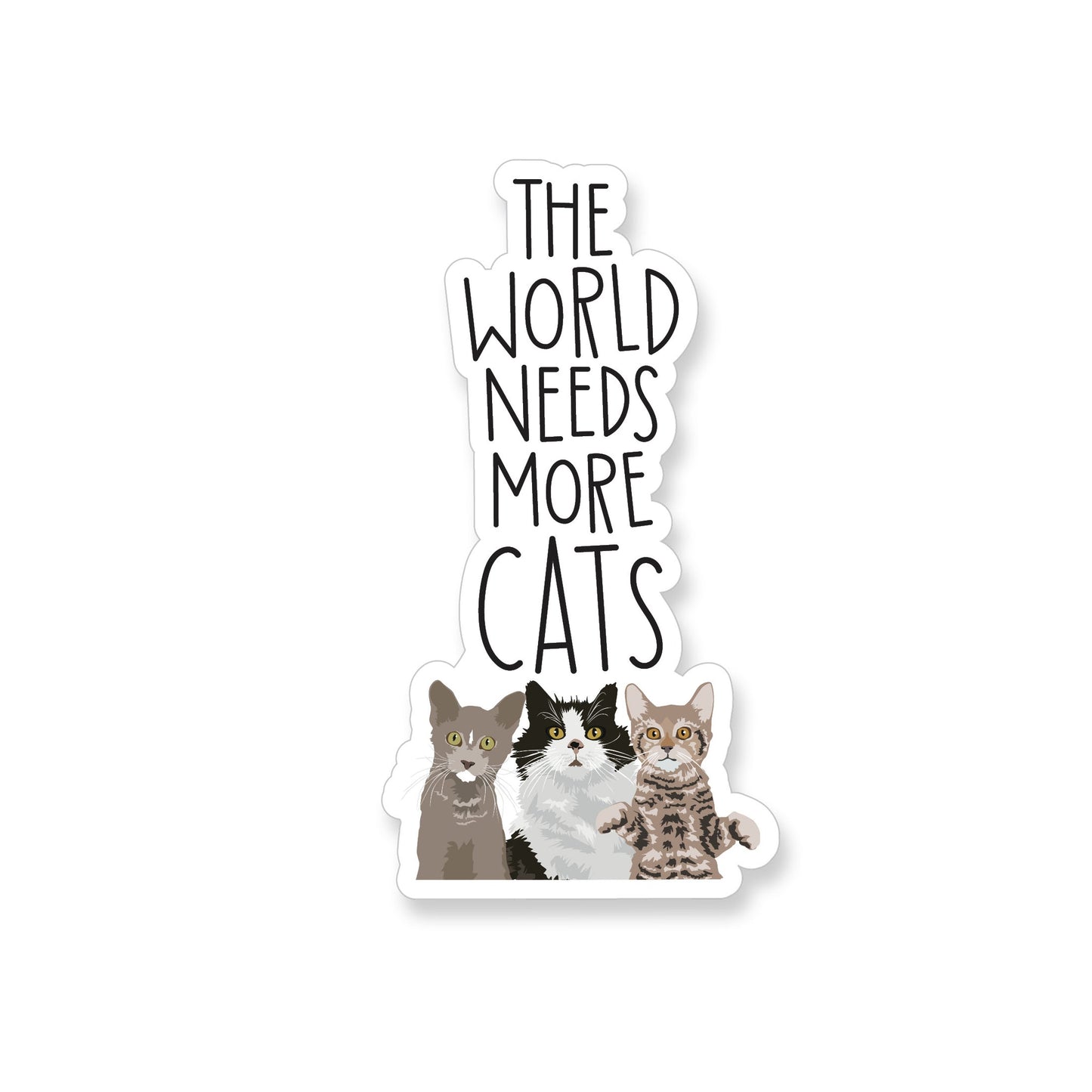 The World Needs More Cats Vinyl Sticker