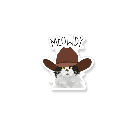 Meowdy Cat Vinyl Sticker