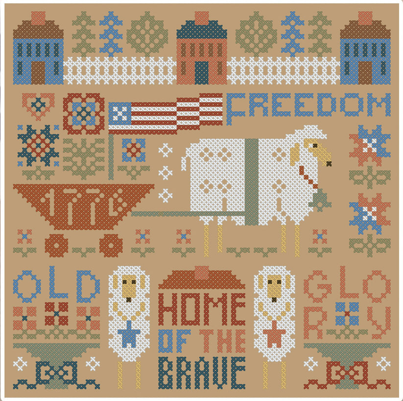 Patriotic Sheep Pattern