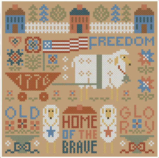 Patriotic Sheep Pattern